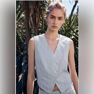 ZARA…. STRIPED PRINTED VEST